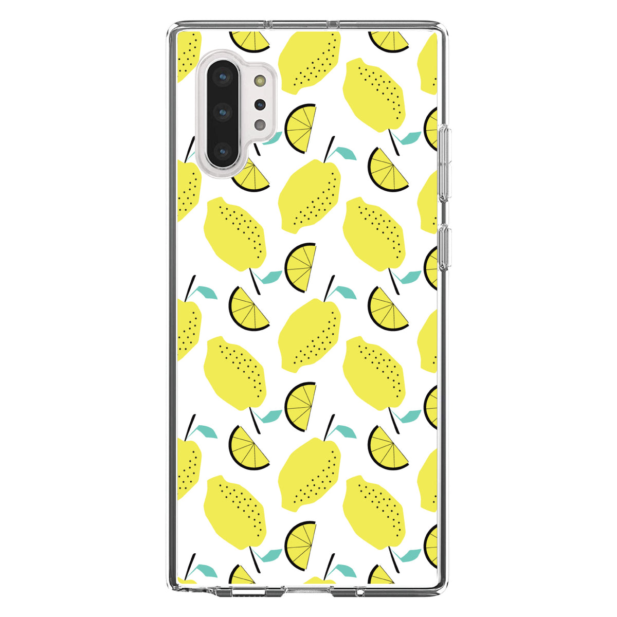 Summer Graphics, Lemon Pattern, Lemonade Clear Shockproof iPhone Case, view 10