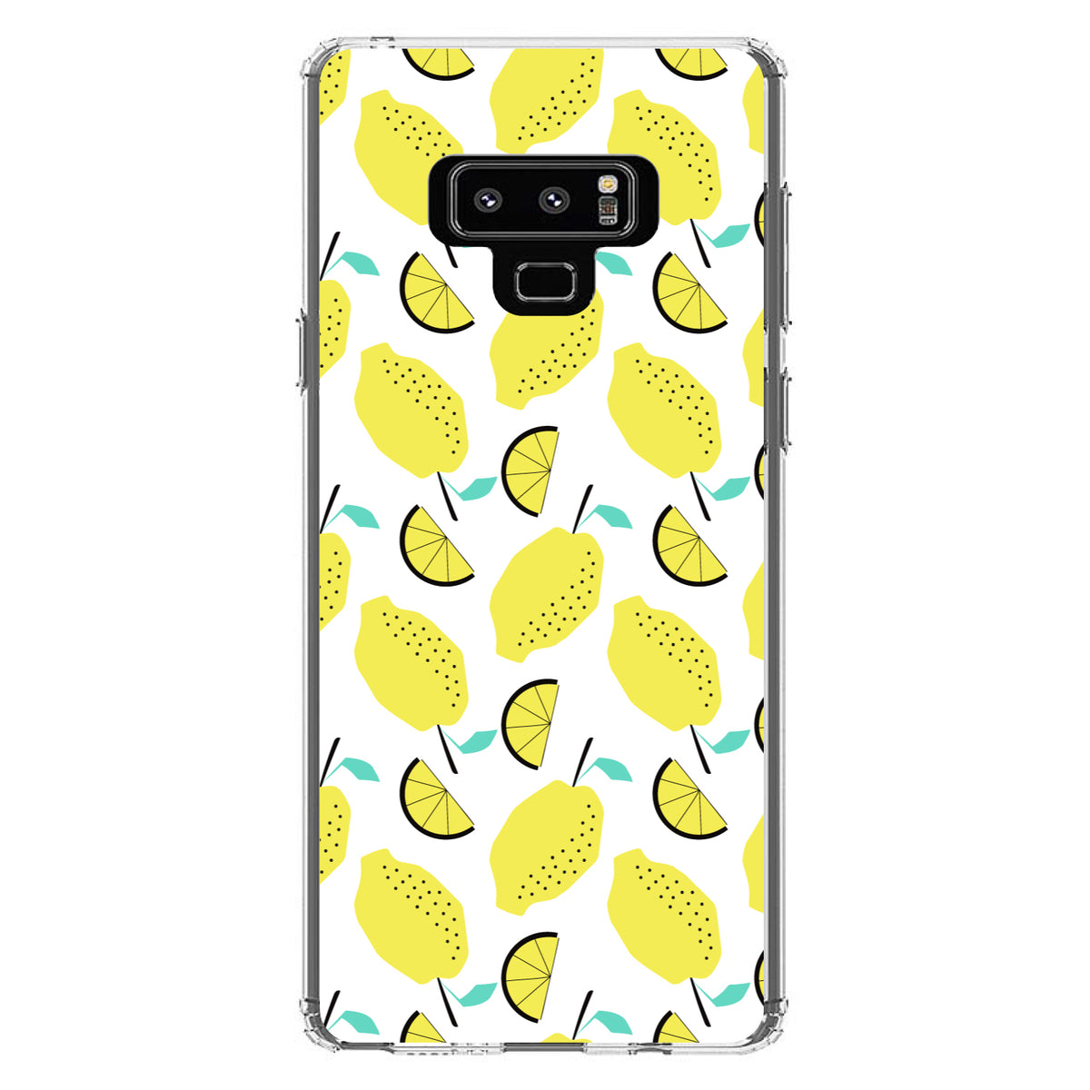Summer Graphics, Lemon Pattern, Lemonade Clear Shockproof iPhone Case, view 11