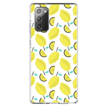 DistinctInk® Clear Shockproof Hybrid Case for Apple iPhone / Samsung Galaxy / Google Pixel - Summer Graphics - Lemon Pattern - Lemonade
