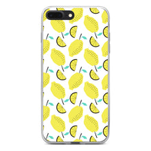 DistinctInk® Clear Shockproof Hybrid Case for Apple iPhone / Samsung Galaxy / Google Pixel - Summer Graphics - Lemon Pattern - Lemonade