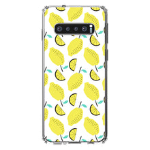 DistinctInk® Clear Shockproof Hybrid Case for Apple iPhone / Samsung Galaxy / Google Pixel - Summer Graphics - Lemon Pattern - Lemonade