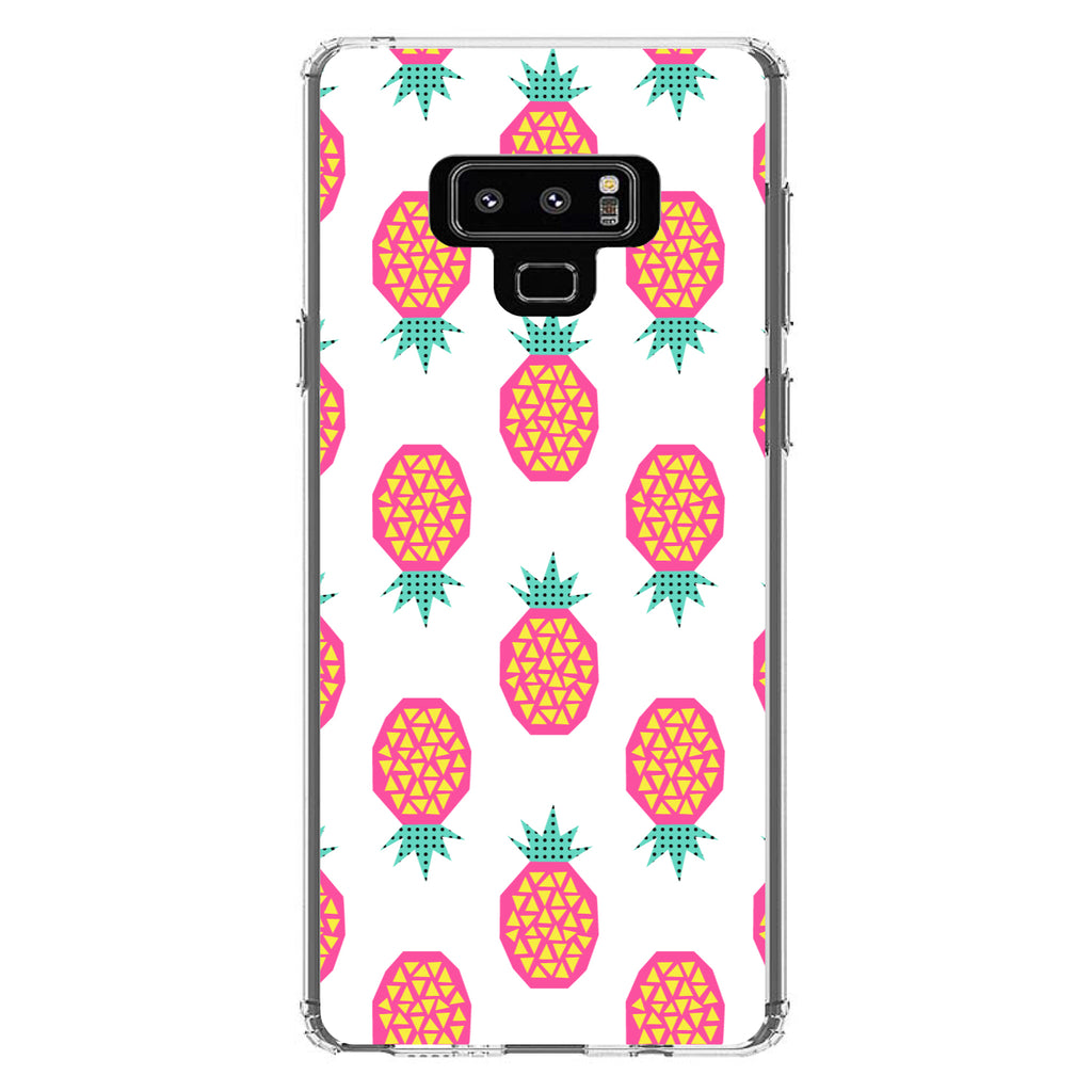 Summer Graphics, Pineapple Pattern, Pink Clear Shockproof iPhone Case, view 11