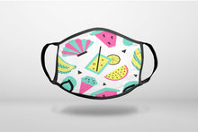 Summer Graphics - Flip Flops Watermelown Lemonade - 3-Ply Reusable Soft Face Mask Covering, Unisex, Cotton Inner Layer