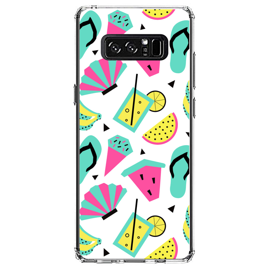 Summer Graphics, Flip Flops Watermelown Lemonade Clear Shockproof iPhone Case, view 12