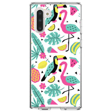 DistinctInk® Clear Shockproof Hybrid Case for Apple iPhone / Samsung Galaxy / Google Pixel - Summer Graphics - Flamingo Toucan Pineapple