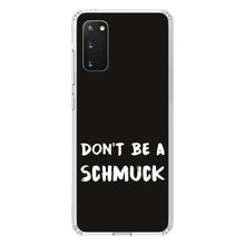DistinctInk® Clear Shockproof Hybrid Case for Apple iPhone / Samsung Galaxy / Google Pixel - Don't Be a Schmuck - Black & White
