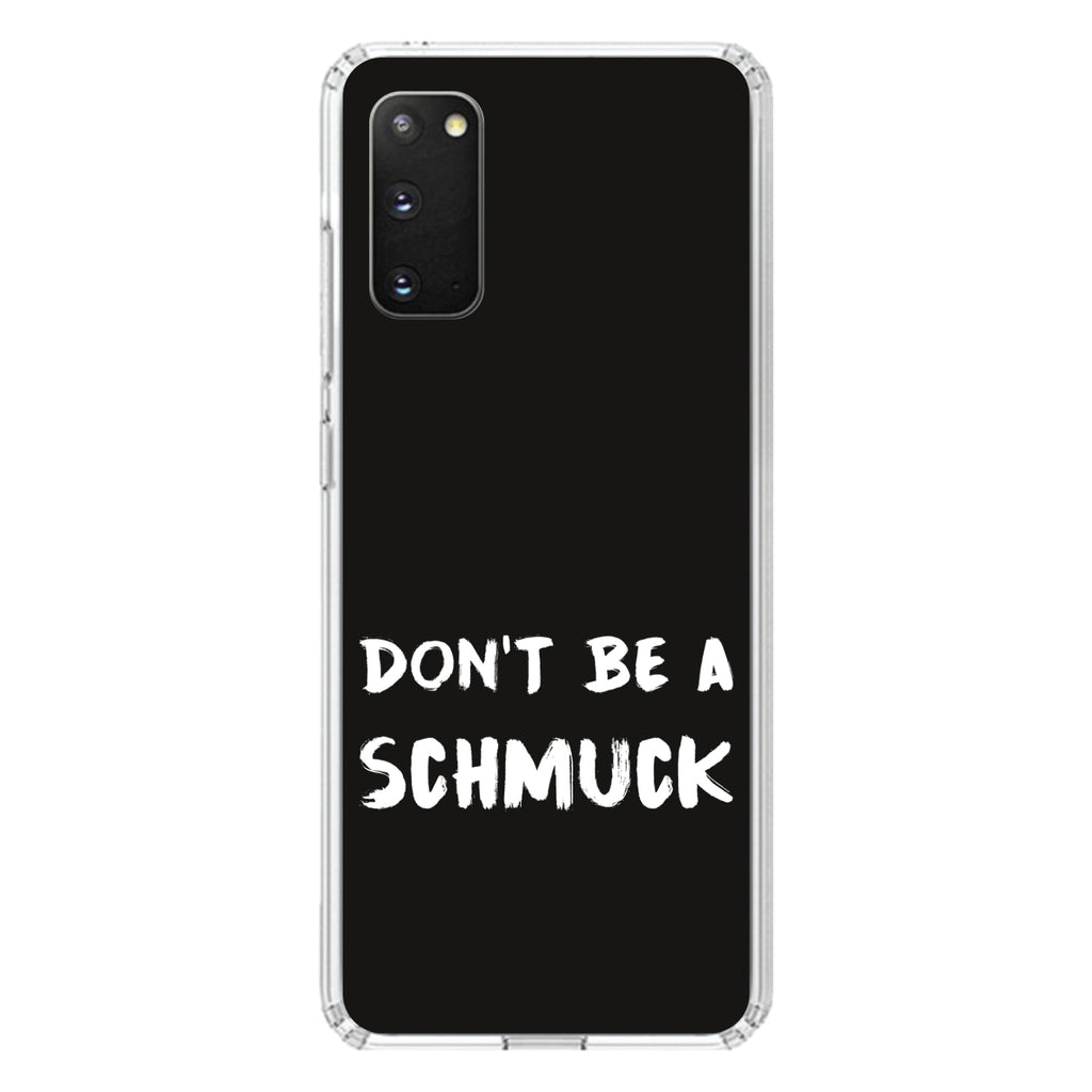 Don't Be a Schmuck, Black & White Clear Shockproof iPhone Case, view 14