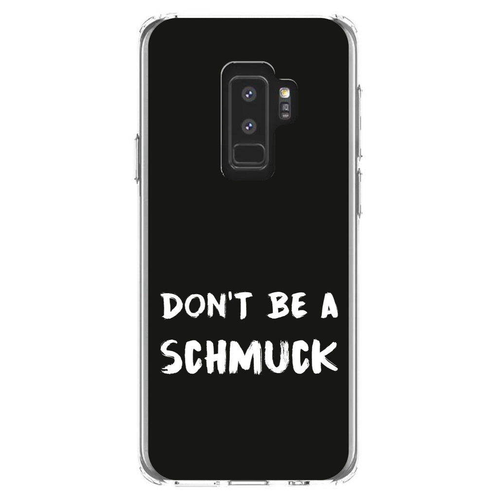 Don't Be a Schmuck, Black & White Clear Shockproof iPhone Case, view 20