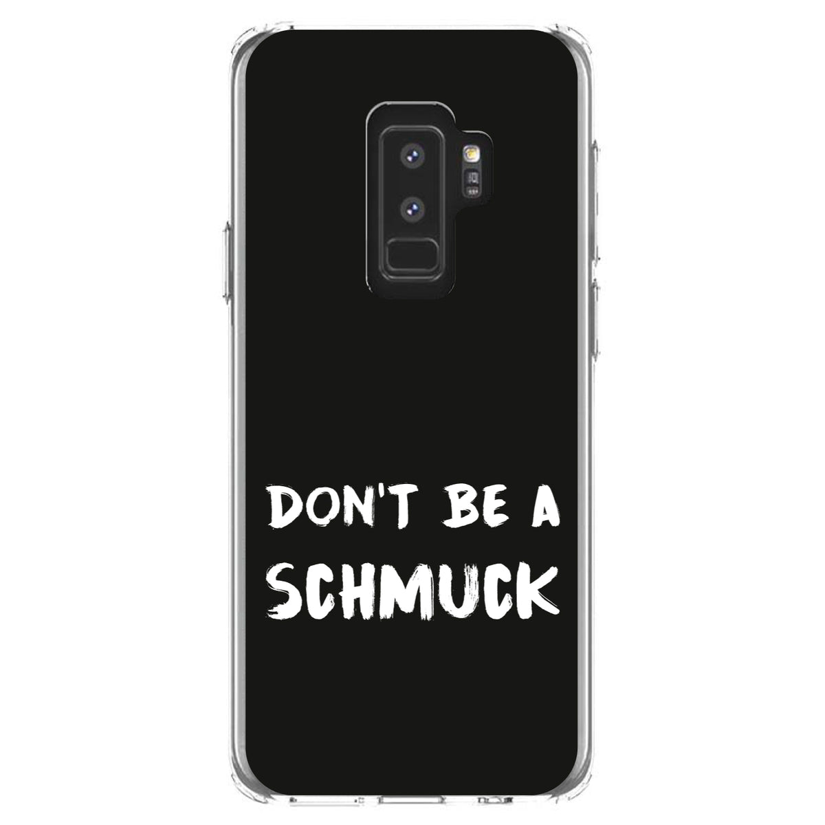 Don't Be a Schmuck, Black & White Clear Shockproof iPhone Case, view 20