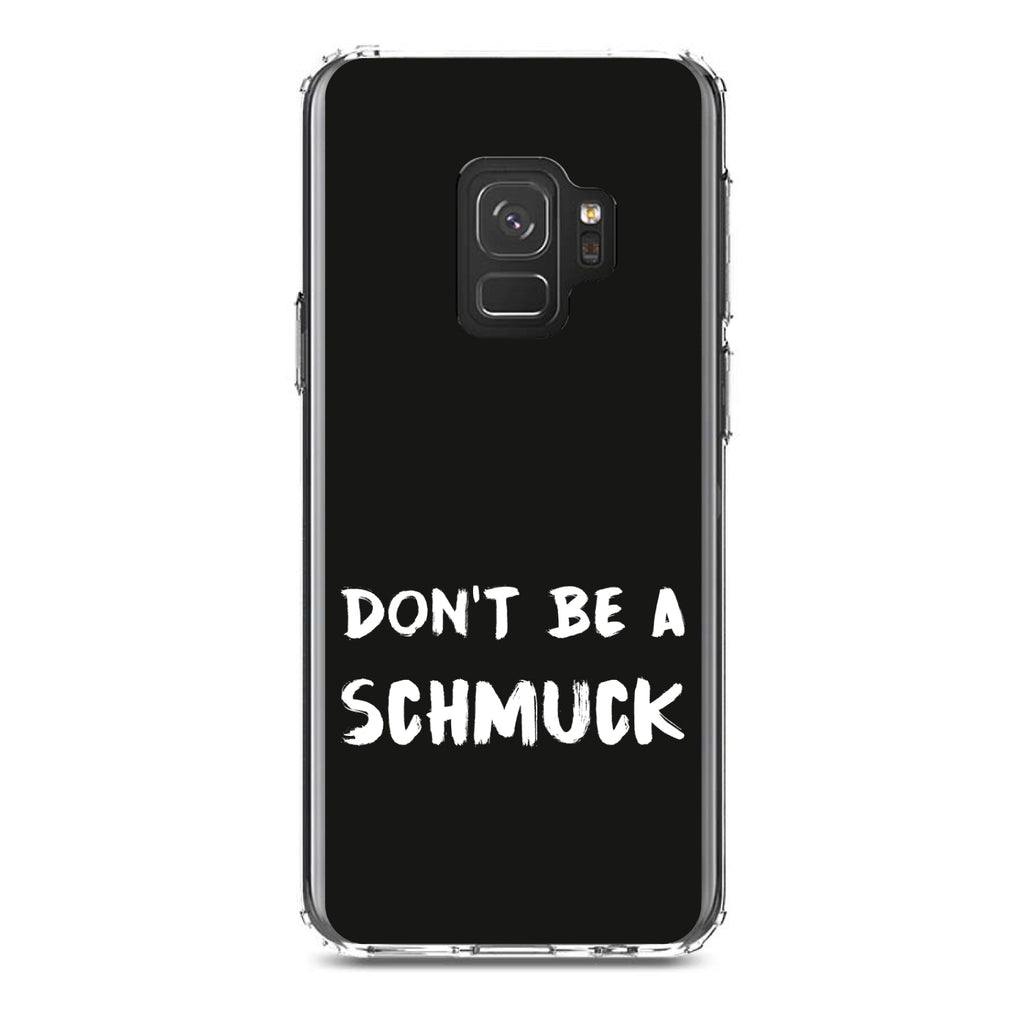 Don't Be a Schmuck, Black & White Clear Shockproof iPhone Case, view 19