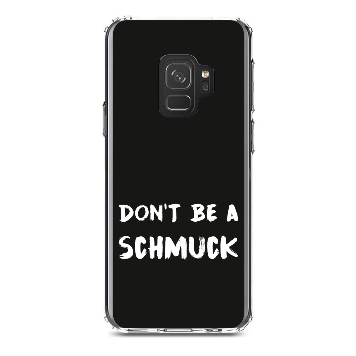 Don't Be a Schmuck, Black & White Clear Shockproof iPhone Case, view 19
