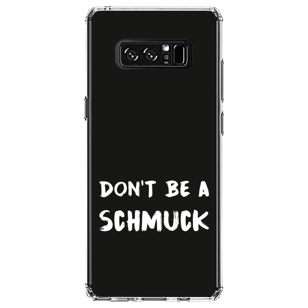 Don't Be a Schmuck, Black & White Clear Shockproof iPhone Case, view 12