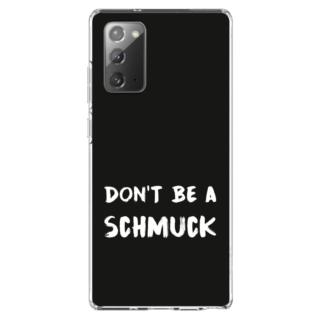 Don't Be a Schmuck, Black & White Clear Shockproof iPhone Case, view 7