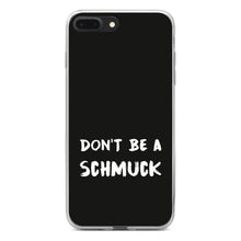 DistinctInk® Clear Shockproof Hybrid Case for Apple iPhone / Samsung Galaxy / Google Pixel - Don't Be a Schmuck - Black & White