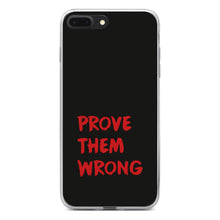 DistinctInk® Clear Shockproof Hybrid Case for Apple iPhone / Samsung Galaxy / Google Pixel - Prove Them Wrong - Black & Red