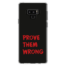 DistinctInk® Clear Shockproof Hybrid Case for Apple iPhone / Samsung Galaxy / Google Pixel - Prove Them Wrong - Black & Red