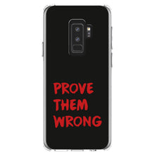 DistinctInk® Clear Shockproof Hybrid Case for Apple iPhone / Samsung Galaxy / Google Pixel - Prove Them Wrong - Black & Red