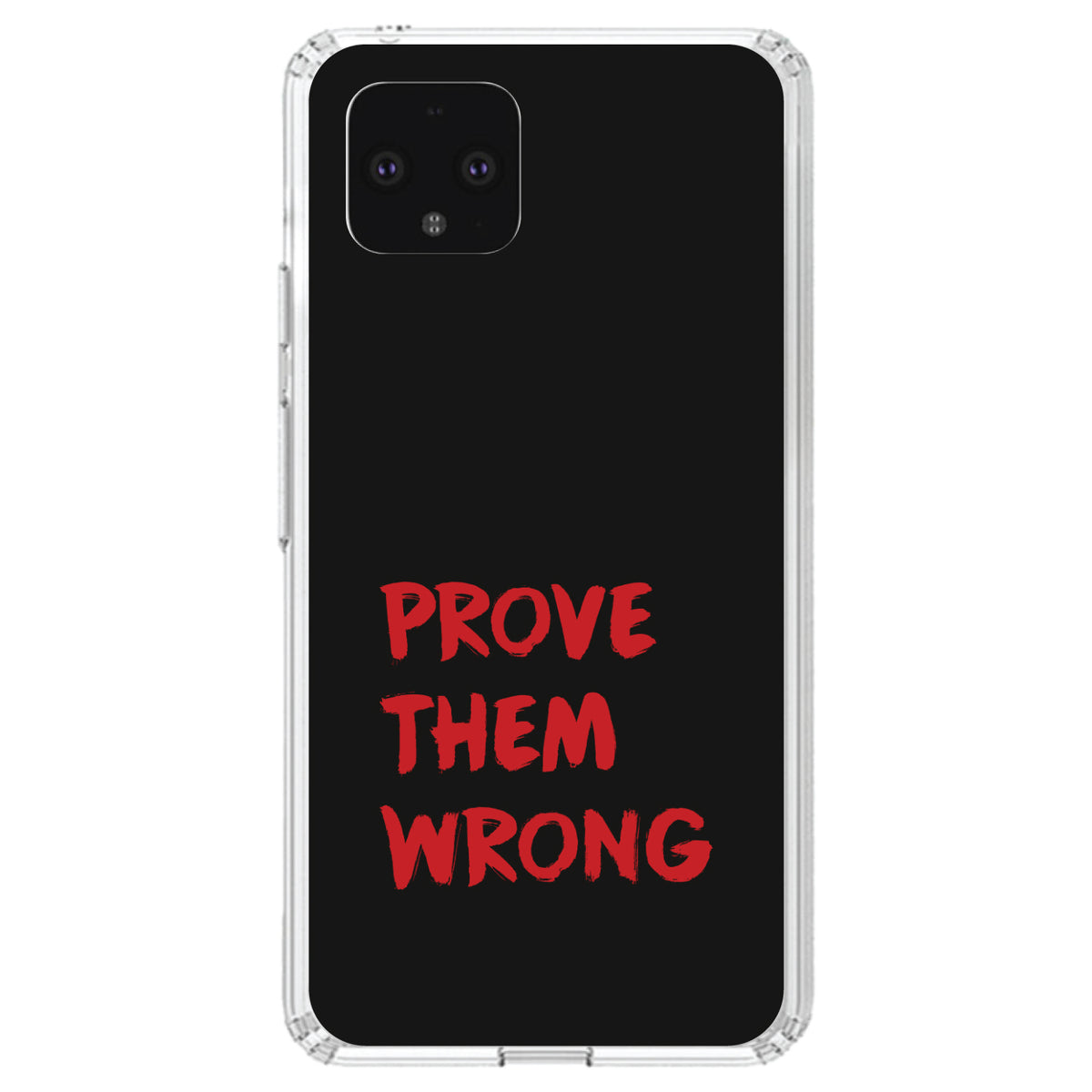 Prove Them Wrong, Black & Red Clear Shockproof iPhone Case, view 24