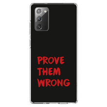 DistinctInk® Clear Shockproof Hybrid Case for Apple iPhone / Samsung Galaxy / Google Pixel - Prove Them Wrong - Black & Red