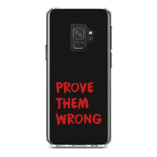 DistinctInk® Clear Shockproof Hybrid Case for Apple iPhone / Samsung Galaxy / Google Pixel - Prove Them Wrong - Black & Red