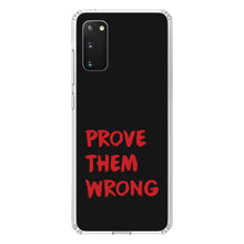 DistinctInk® Clear Shockproof Hybrid Case for Apple iPhone / Samsung Galaxy / Google Pixel - Prove Them Wrong - Black & Red