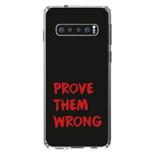 DistinctInk® Clear Shockproof Hybrid Case for Apple iPhone / Samsung Galaxy / Google Pixel - Prove Them Wrong - Black & Red