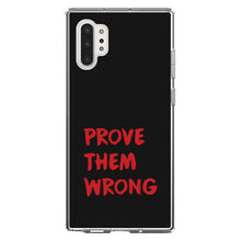 DistinctInk® Clear Shockproof Hybrid Case for Apple iPhone / Samsung Galaxy / Google Pixel - Prove Them Wrong - Black & Red