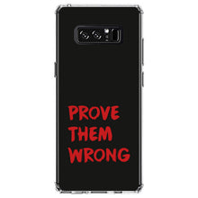 DistinctInk® Clear Shockproof Hybrid Case for Apple iPhone / Samsung Galaxy / Google Pixel - Prove Them Wrong - Black & Red