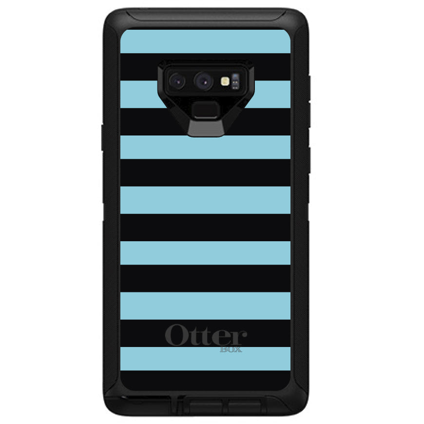Black & Cyan Bold Stripes OtterBox Defender Case for iPhone & Galaxy, view 16