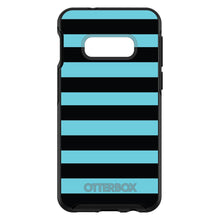 DistinctInk™ OtterBox Symmetry Series Case for Apple iPhone / Samsung Galaxy / Google Pixel - Black & Cyan Bold Stripes