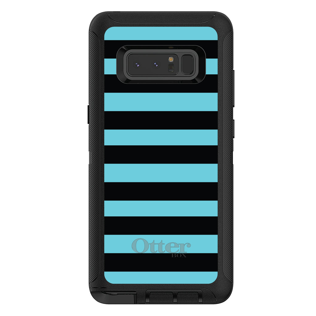 Black & Cyan Bold Stripes OtterBox Defender Case for iPhone & Galaxy, view 17