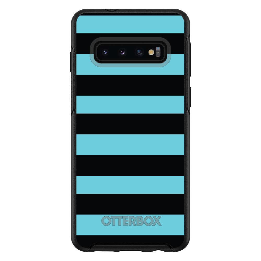 Black & Cyan Bold Stripes OtterBox Symmetry Case for iPhone & Galaxy, view 6