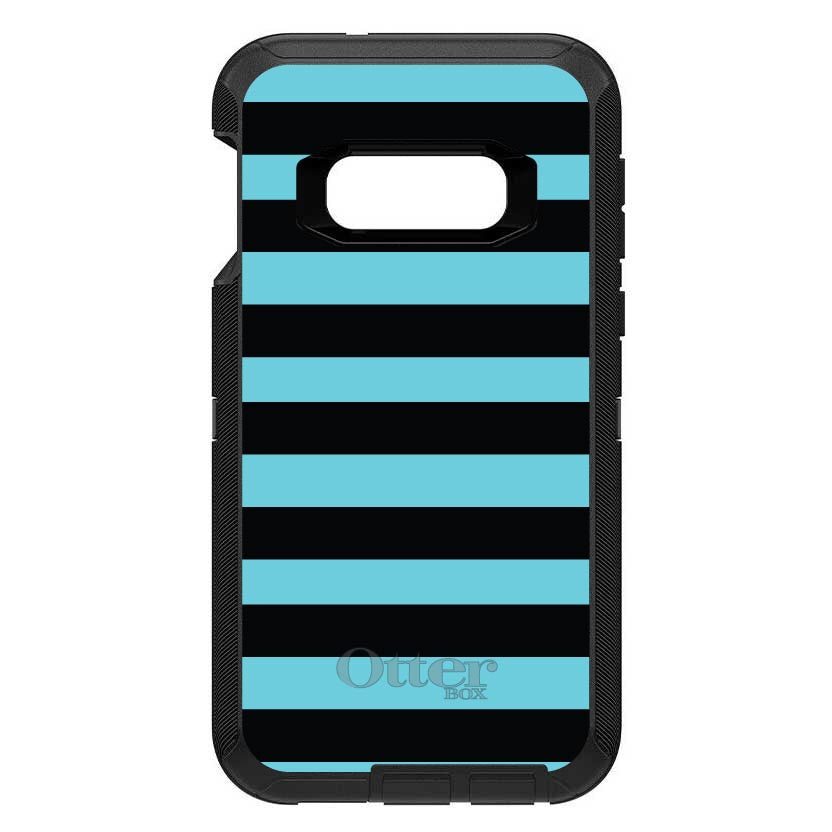 Black & Cyan Bold Stripes OtterBox Defender Case for iPhone & Galaxy, view 10