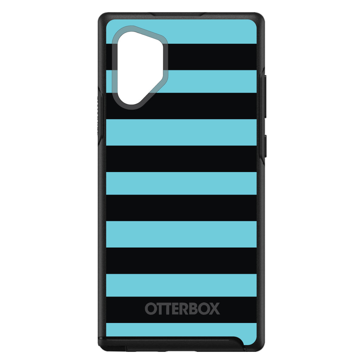 Black & Cyan Bold Stripes OtterBox Symmetry Case for iPhone & Galaxy, view 12