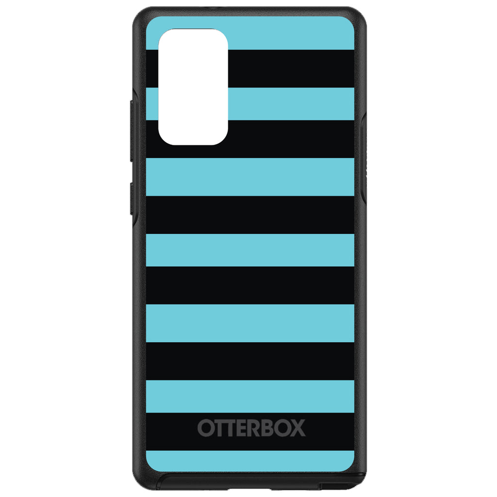 Black & Cyan Bold Stripes OtterBox Symmetry Case for iPhone & Galaxy, view 10
