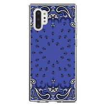 DistinctInk® Clear Shockproof Hybrid Case for Apple iPhone / Samsung Galaxy / Google Pixel - Bandana Print - Blue,  Black, White