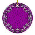 Purple, Black, White Ceramic Ornament