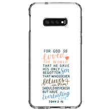 DistinctInk® Clear Shockproof Hybrid Case for Apple iPhone / Samsung Galaxy / Google Pixel - John 3:16 - For God So Loved The World