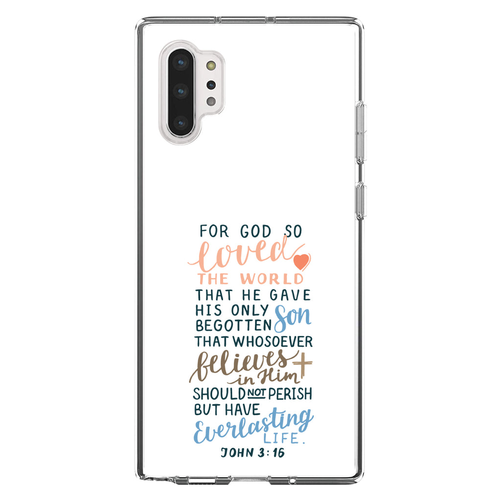 John 3:16, For God So Loved The World Clear Shockproof iPhone Case, view 10