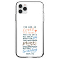John 3:16, For God So Loved The World Clear Shockproof iPhone Case