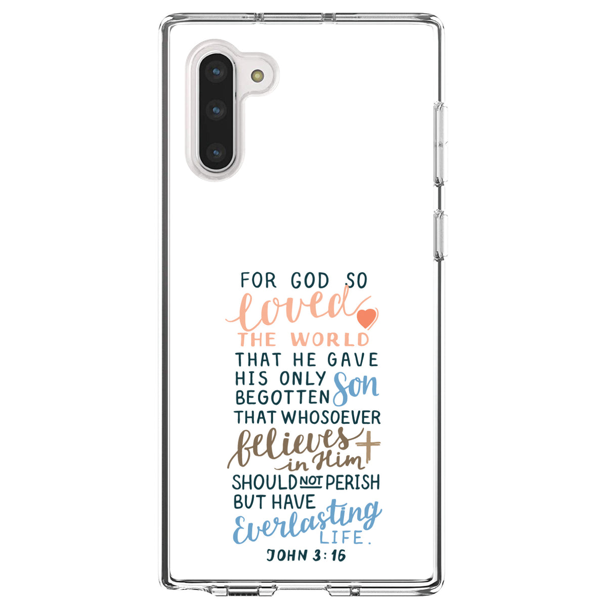 John 3:16, For God So Loved The World Clear Shockproof iPhone Case, view 9
