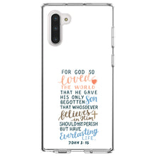 DistinctInk® Clear Shockproof Hybrid Case for Apple iPhone / Samsung Galaxy / Google Pixel - John 3:16 - For God So Loved The World