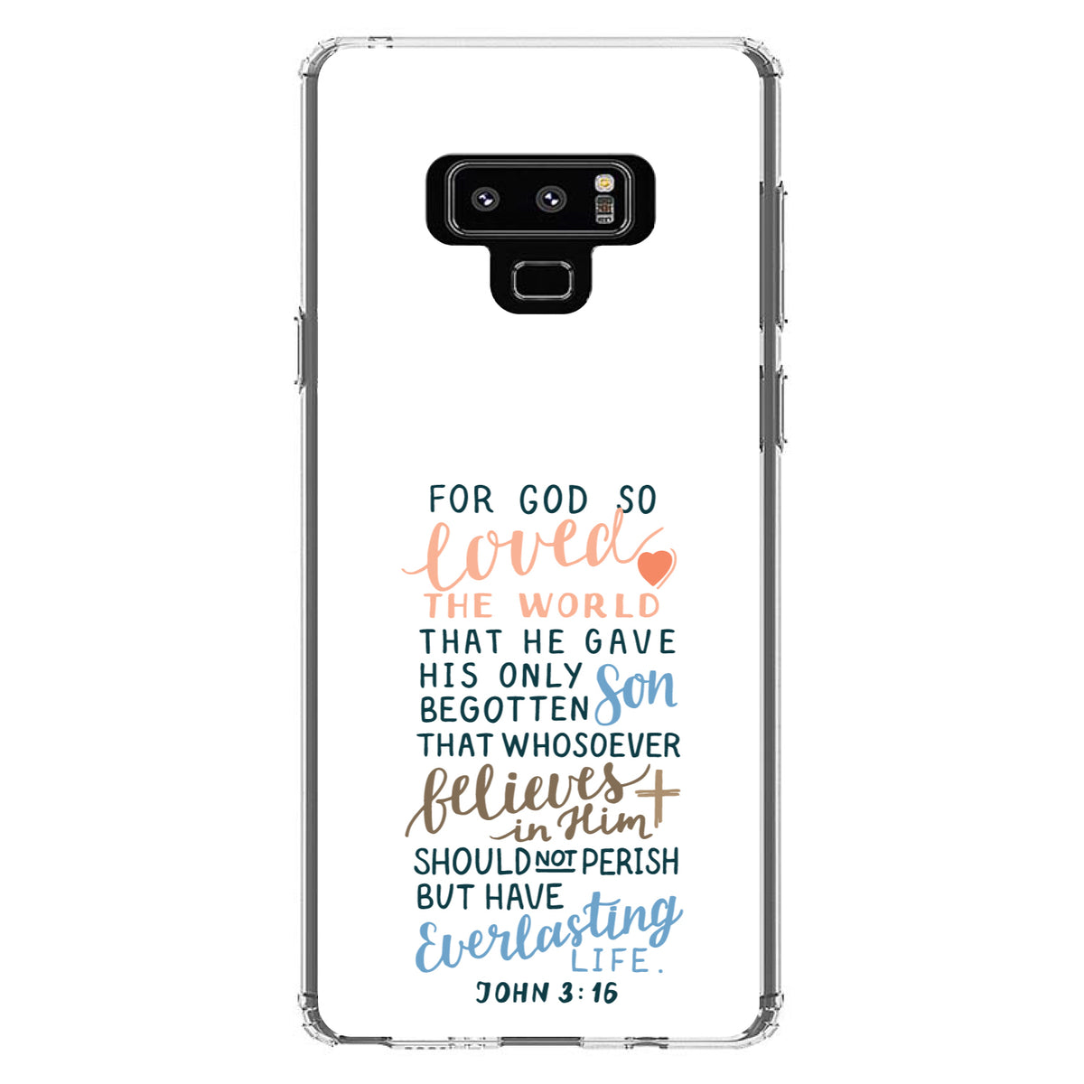 John 3:16, For God So Loved The World Clear Shockproof iPhone Case, view 11