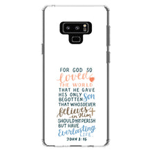 DistinctInk® Clear Shockproof Hybrid Case for Apple iPhone / Samsung Galaxy / Google Pixel - John 3:16 - For God So Loved The World