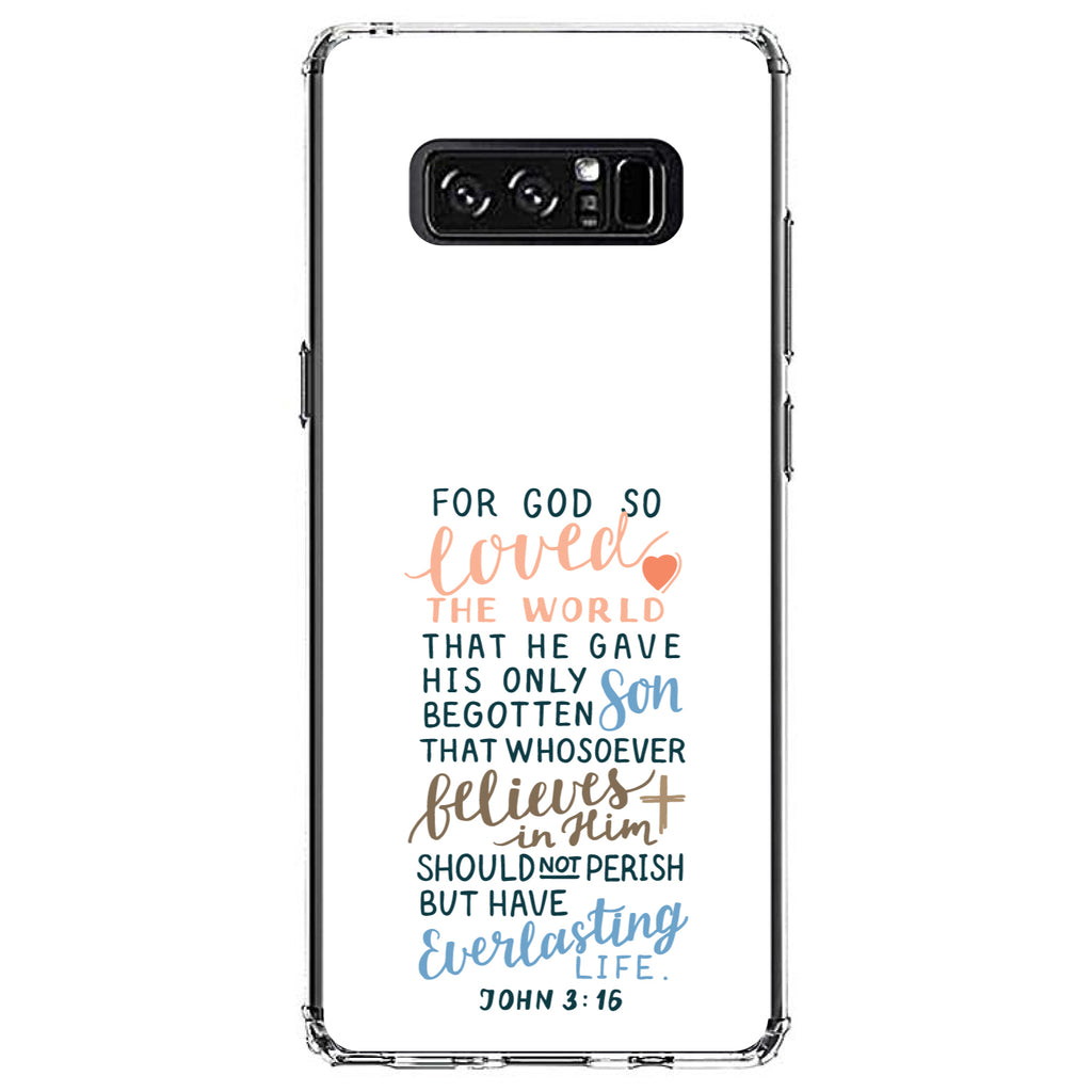 John 3:16, For God So Loved The World Clear Shockproof iPhone Case, view 12