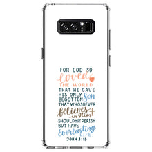DistinctInk® Clear Shockproof Hybrid Case for Apple iPhone / Samsung Galaxy / Google Pixel - John 3:16 - For God So Loved The World