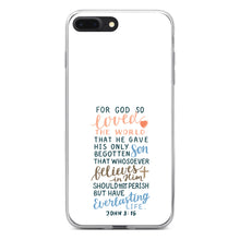 DistinctInk® Clear Shockproof Hybrid Case for Apple iPhone / Samsung Galaxy / Google Pixel - John 3:16 - For God So Loved The World