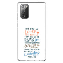 DistinctInk® Clear Shockproof Hybrid Case for Apple iPhone / Samsung Galaxy / Google Pixel - John 3:16 - For God So Loved The World
