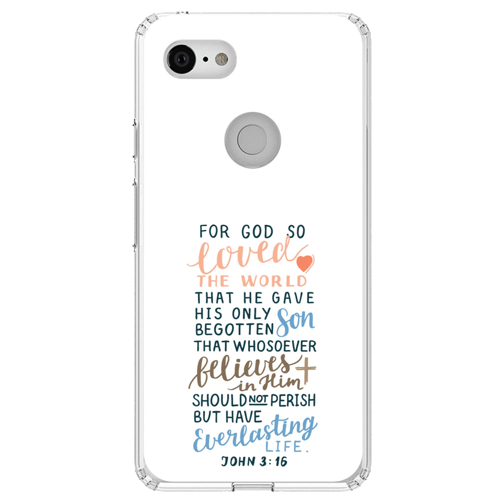 John 3:16, For God So Loved The World Clear Shockproof iPhone Case, view 22