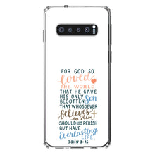 DistinctInk® Clear Shockproof Hybrid Case for Apple iPhone / Samsung Galaxy / Google Pixel - John 3:16 - For God So Loved The World